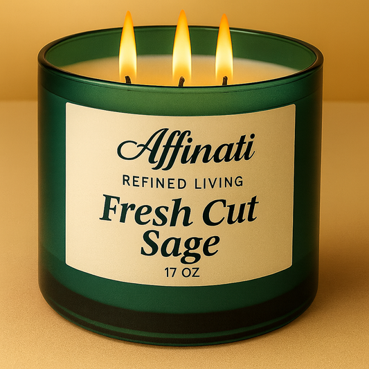 3-Wick Fresh Cut Sage Candle - Affinati