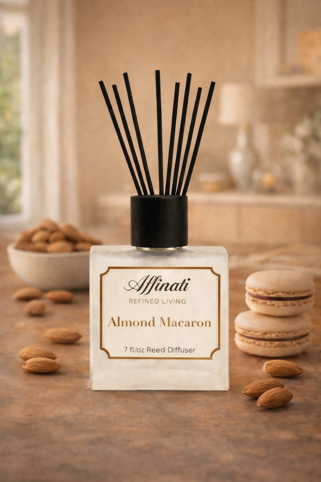 Mandlový makaronový rákosový difuzér