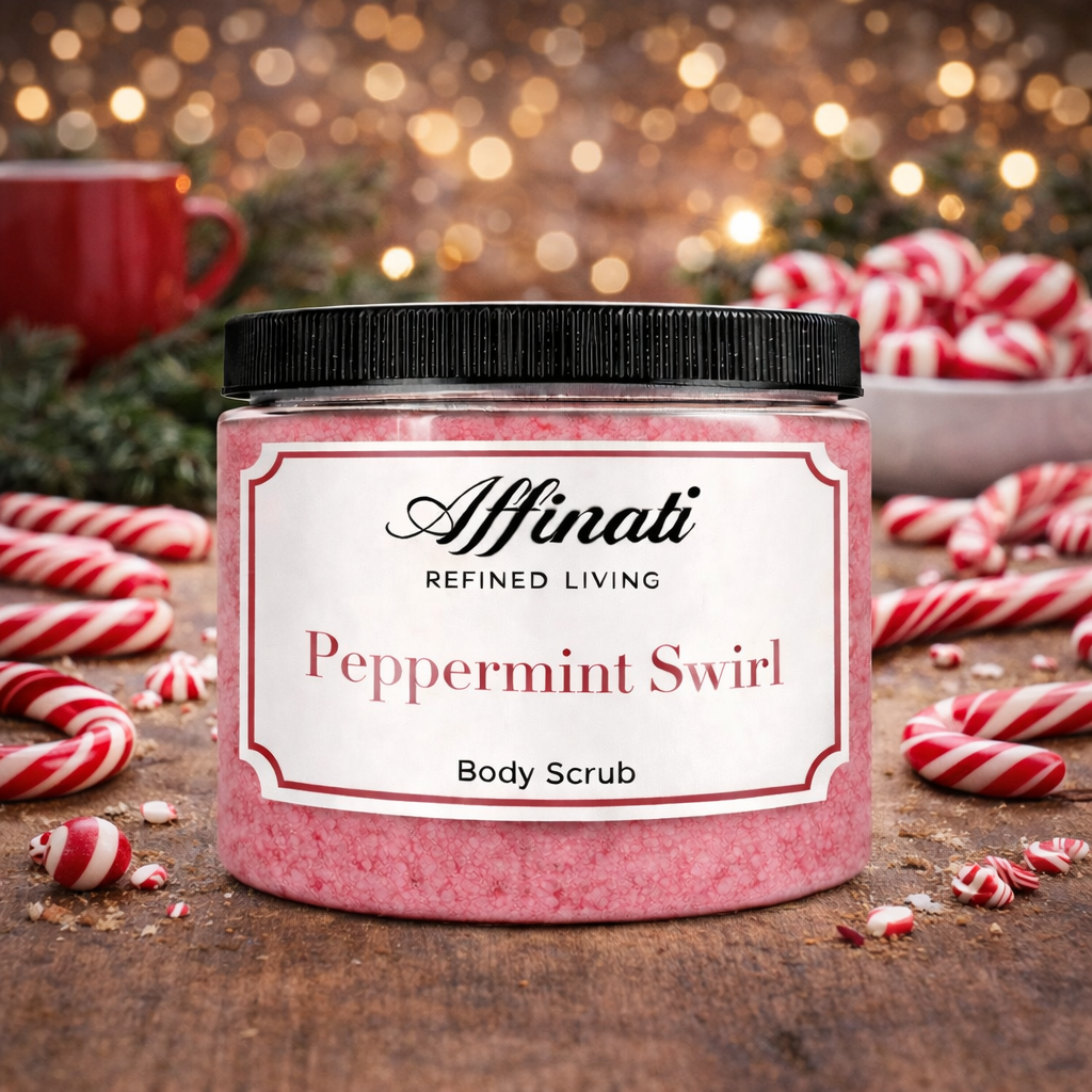 Peppermint Swirl Body Scrub 20 oz | Whipped Salt Scrub