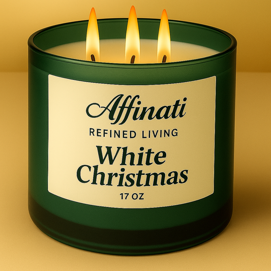 3-Wick White Christmas Candle
