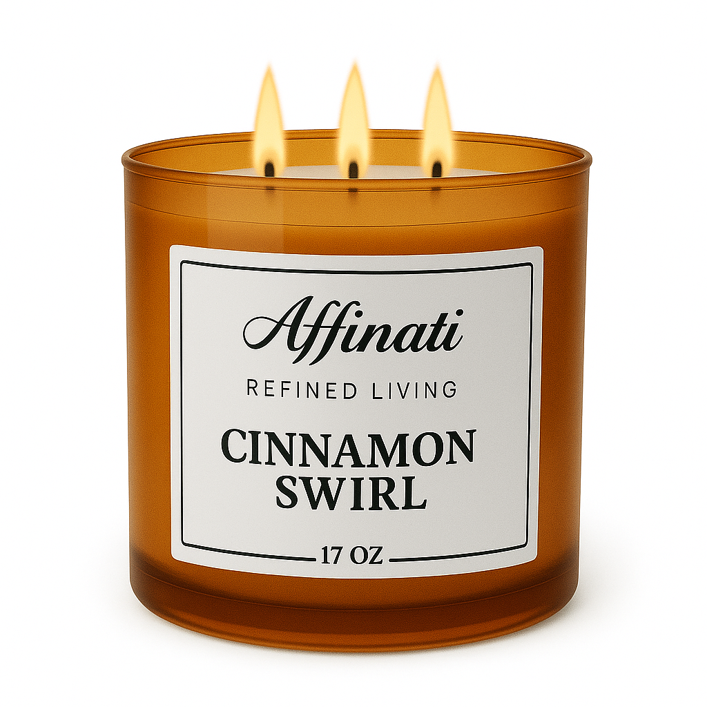 3-Wick Cinnamon Swirl Candle - Affinati