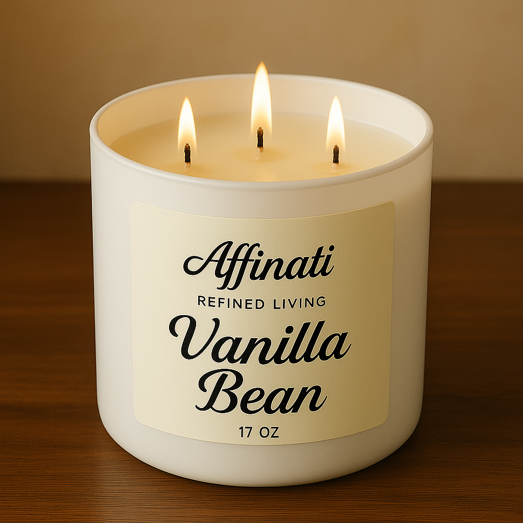 3-Wick Vanilla Bean Candle - Affinati