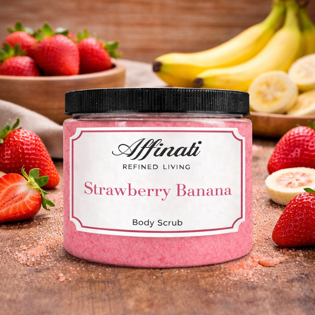 草莓香蕉身体磨砂膏 20 盎司 | 打发盐磨砂膏