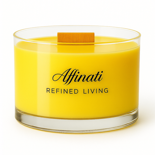 Lemon Creme Wooden Wick Candle – Luxury 15 oz Soy Blend | Affinati - Affinati