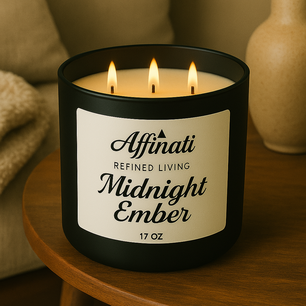3-Wick Midnight Ember Candle - Affinati