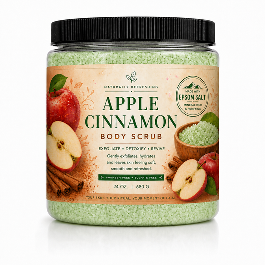 Scrub corpo alla mela e cannella | Sale di Epsom