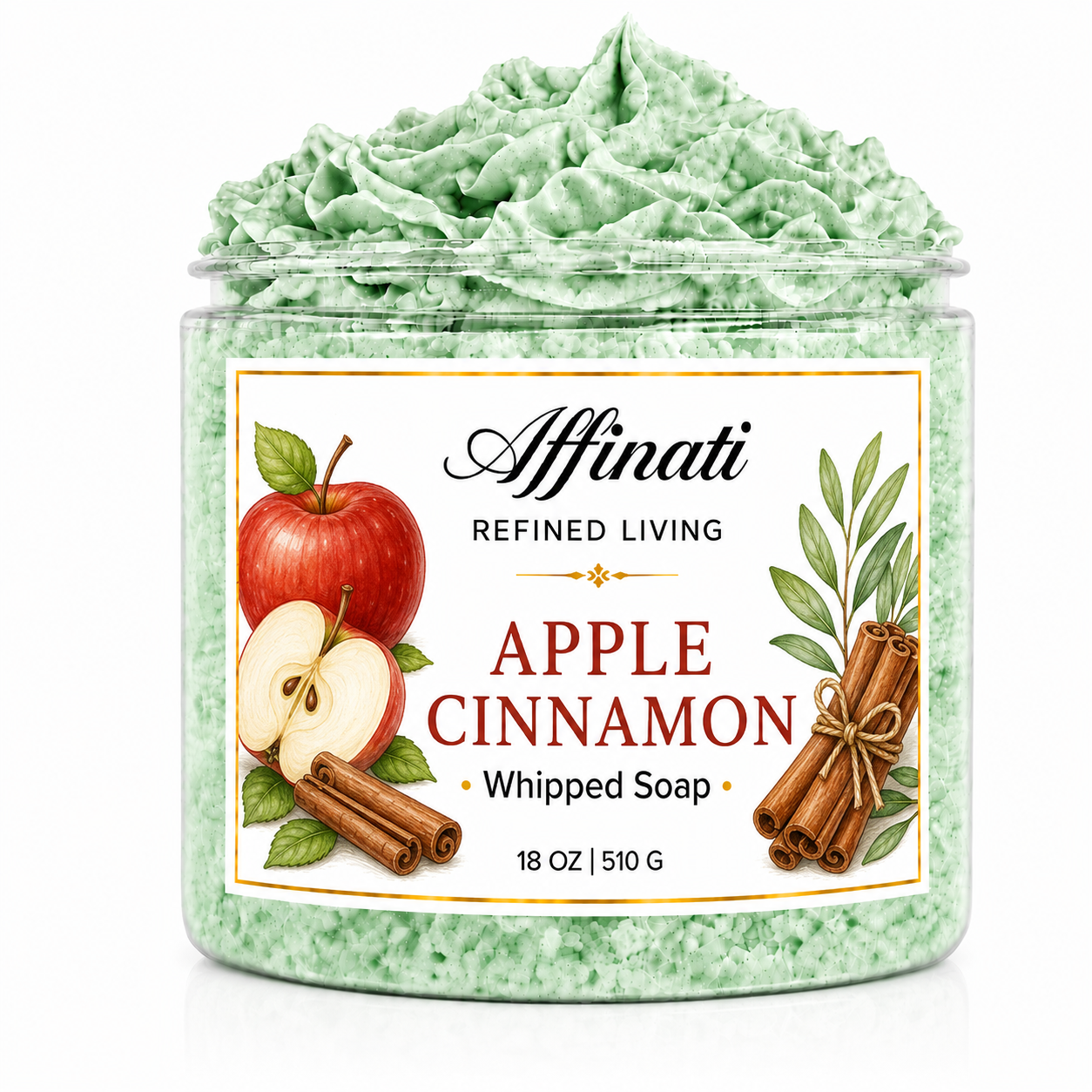 Savon fouetté pomme-cannelle