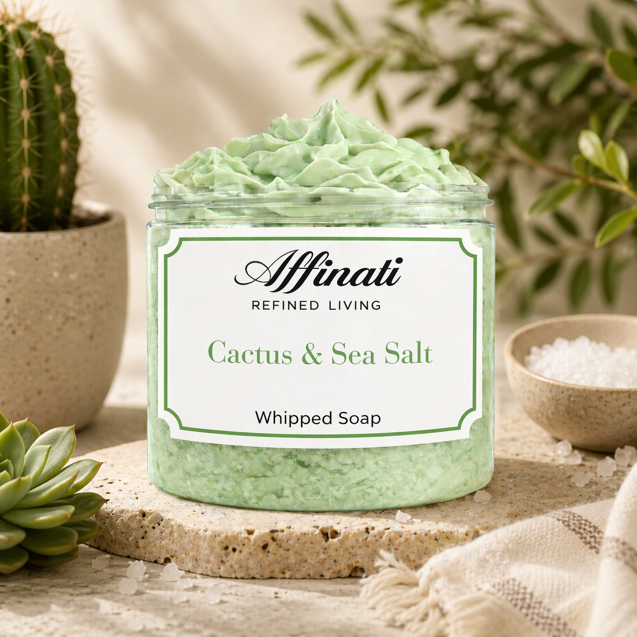 Cactus & Sea Salt Whipped Soap - 20 oz - Affinati