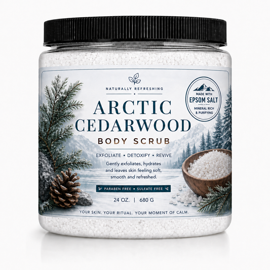 Arctic Cedarwood Body Scrub | Epsom Salt