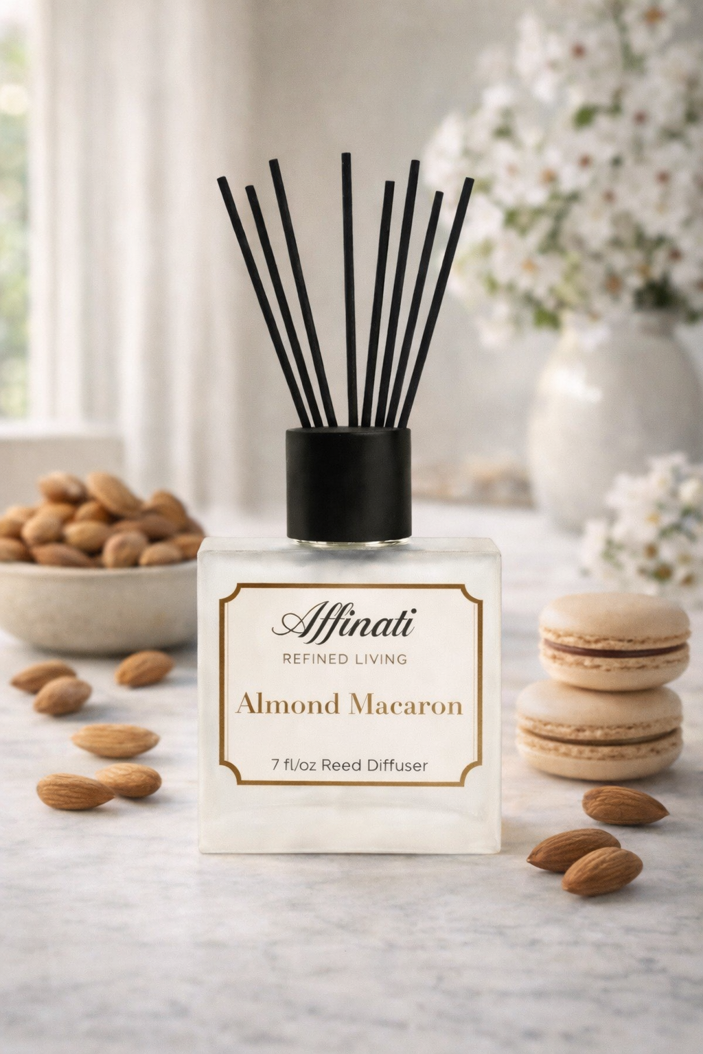 Mandlový makaronový rákosový difuzér