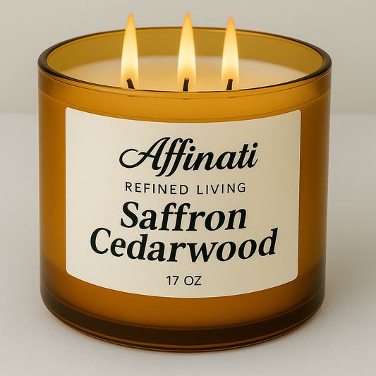 3-Wick Saffron Cedarwood Candle