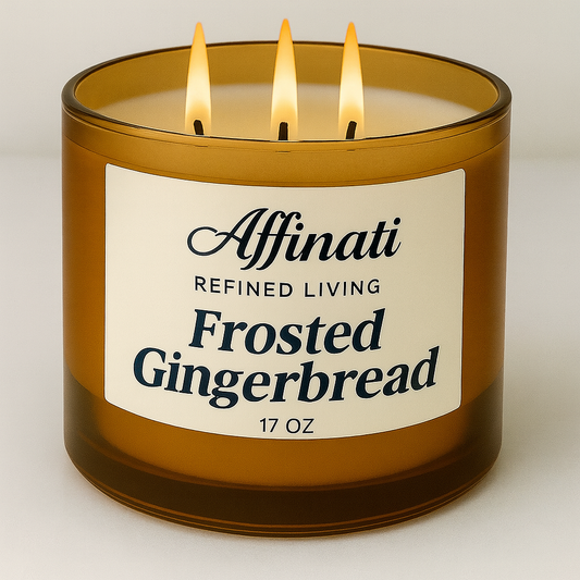3-Wick Frosted Gingerbread Candle