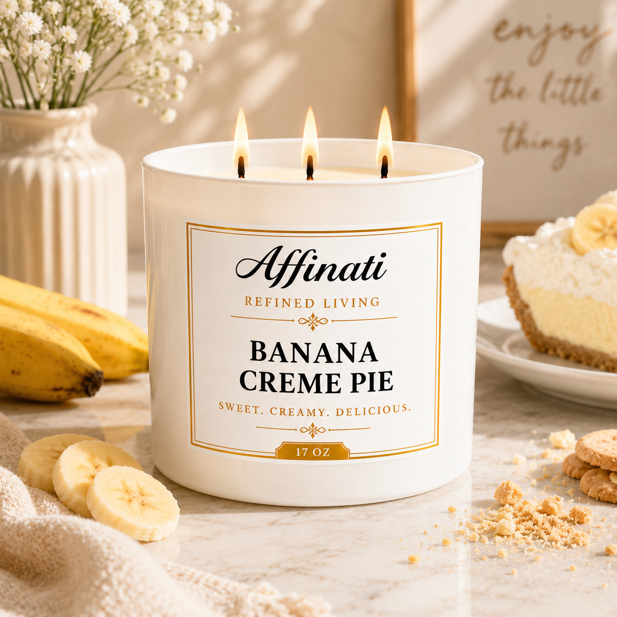 3-Wick Banana Creme Pie Candle