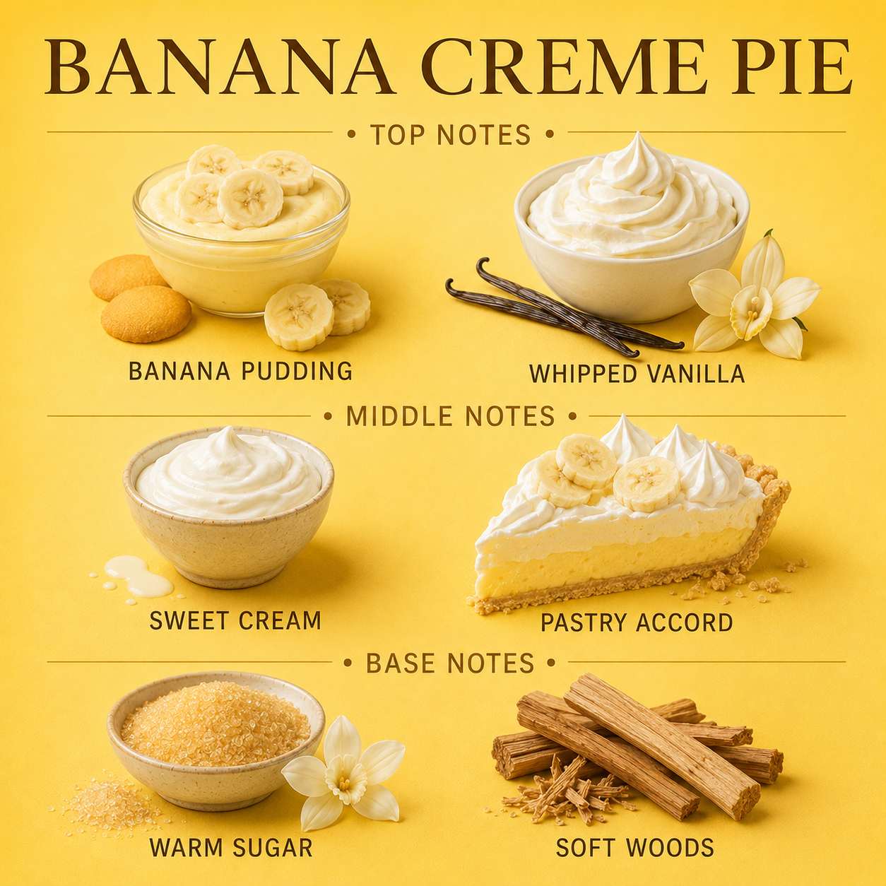 Banan Creme Tærte 3-Væge Duftlys