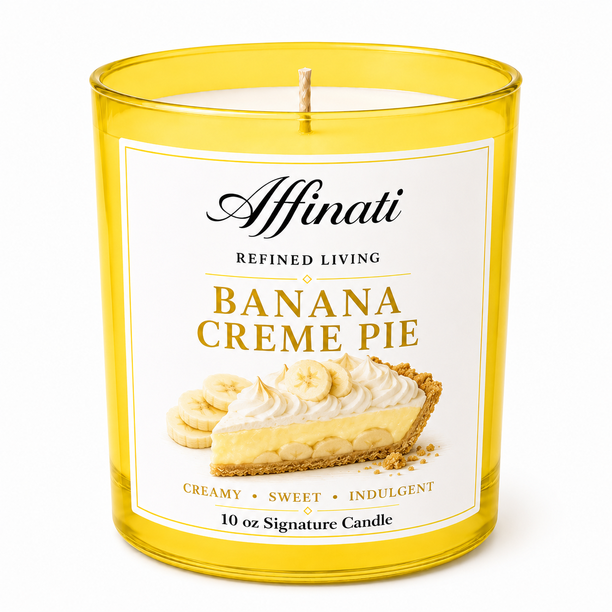 Vela Assinatura Torta de Creme de Banana
