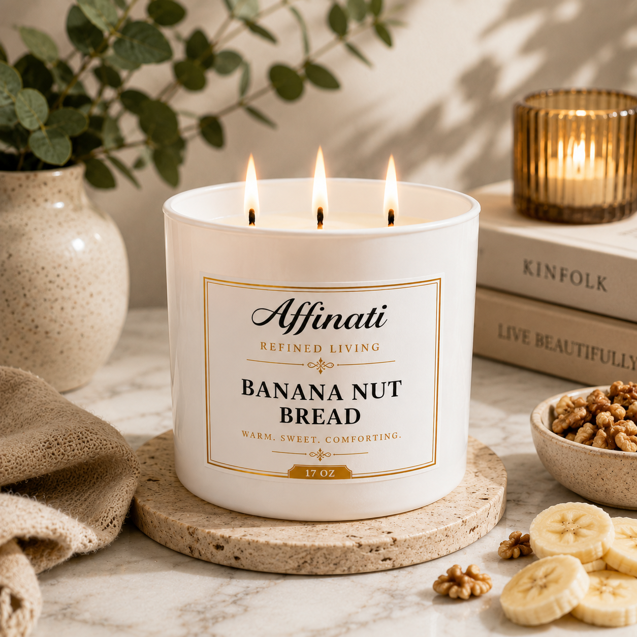 Banana Nut Bread 3-Wick Candle