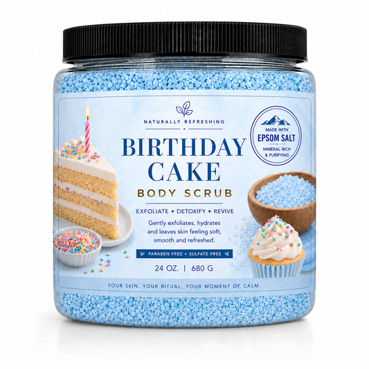 Scrub corpo alla torta di compleanno | Sale di Epsom