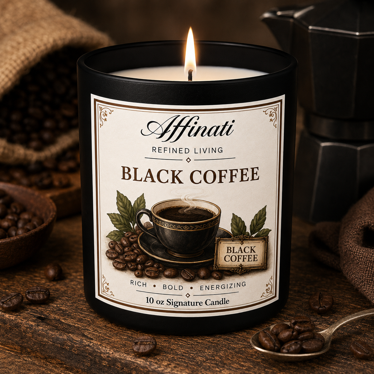 Svart Kaffe Signatur Doftljus
