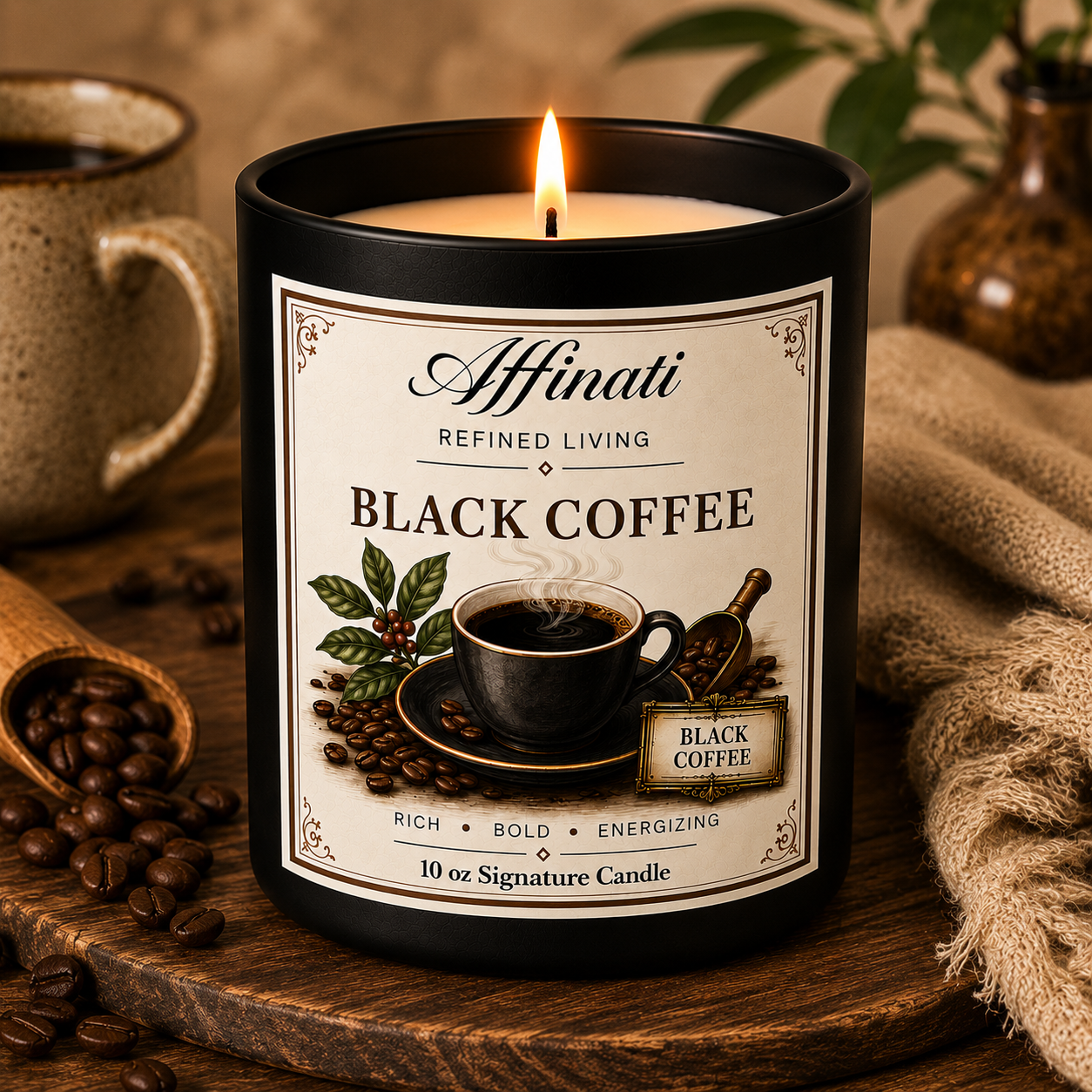 Svart Kaffe Signatur Doftljus