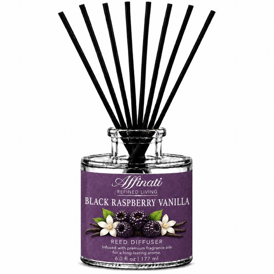 Difusor de varillas de frambuesa negra y vainilla