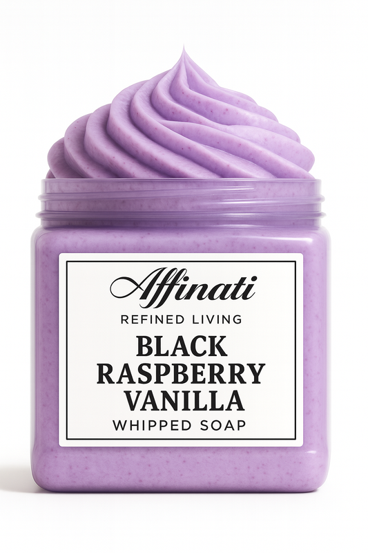 Black Raspberry Vanilla Whipped Soap - 64 oz - Affinati