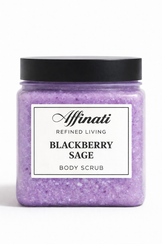 Blackberry Sage Body Scrub 64 oz | Whipped Salt Scrub - Affinati