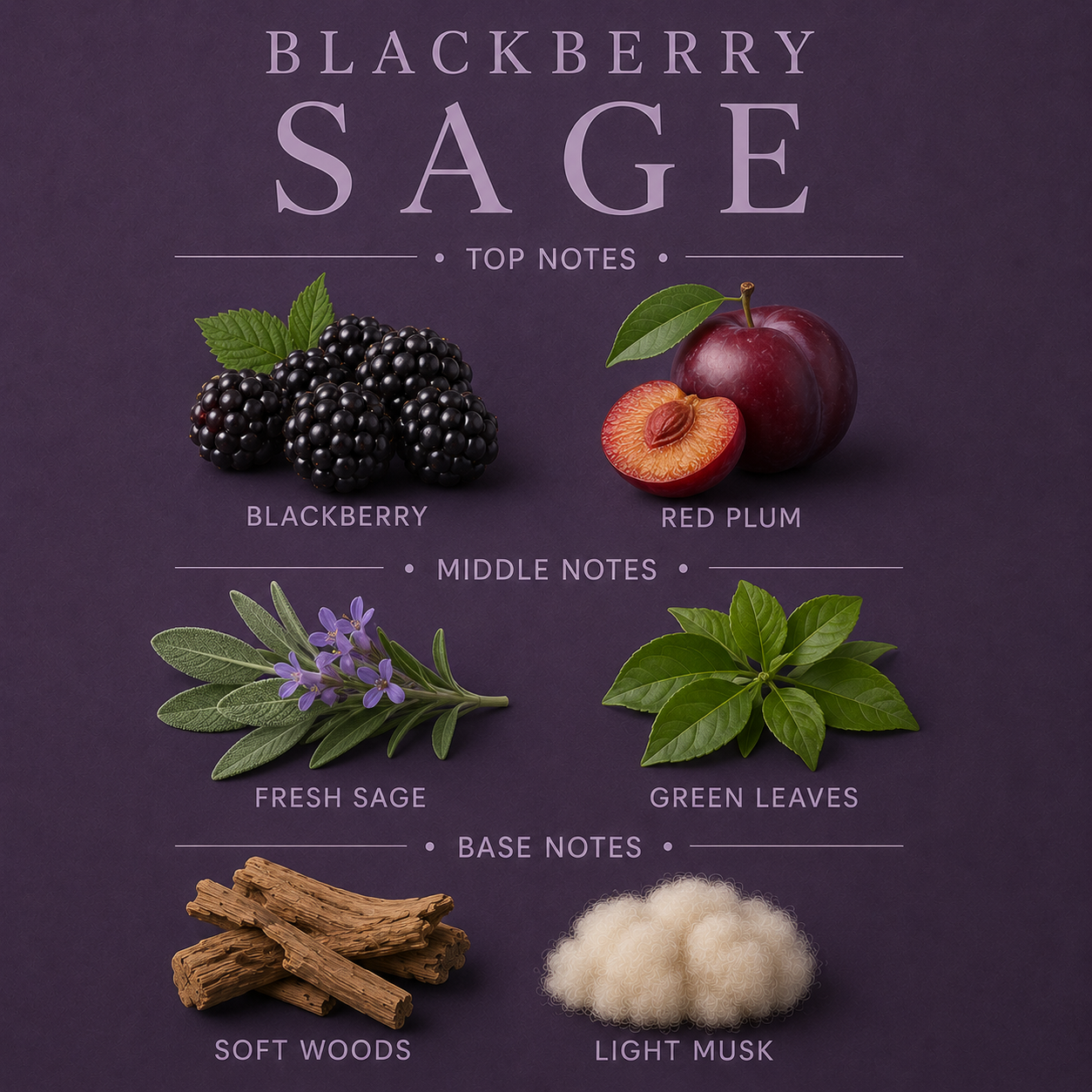Brombeer-Salbei Mini-Kerze