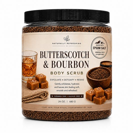 Scrub corpo al caramello mou e bourbon | Sale di Epsom