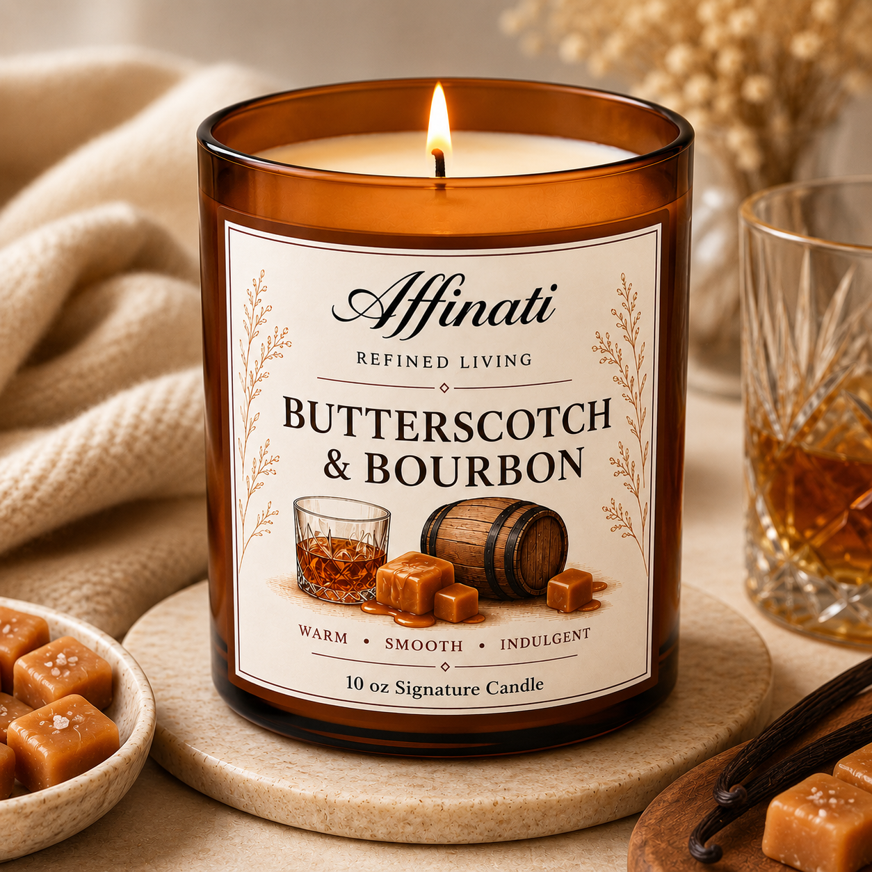 Butterscotch & Bourbon Signaturdoftljus