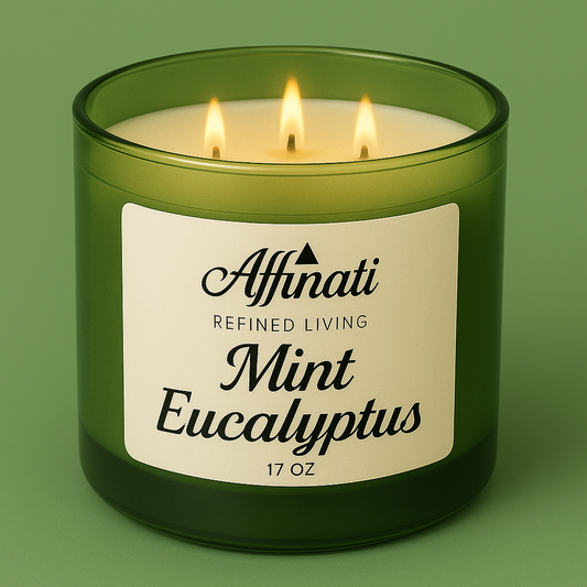 3-Wick Mint Eucalyptus Candle - Affinati