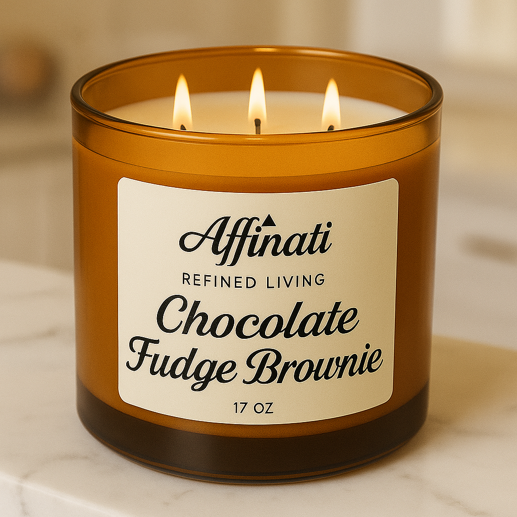 3-Wick Chocolate Fudge Brownie Candle - Affinati
