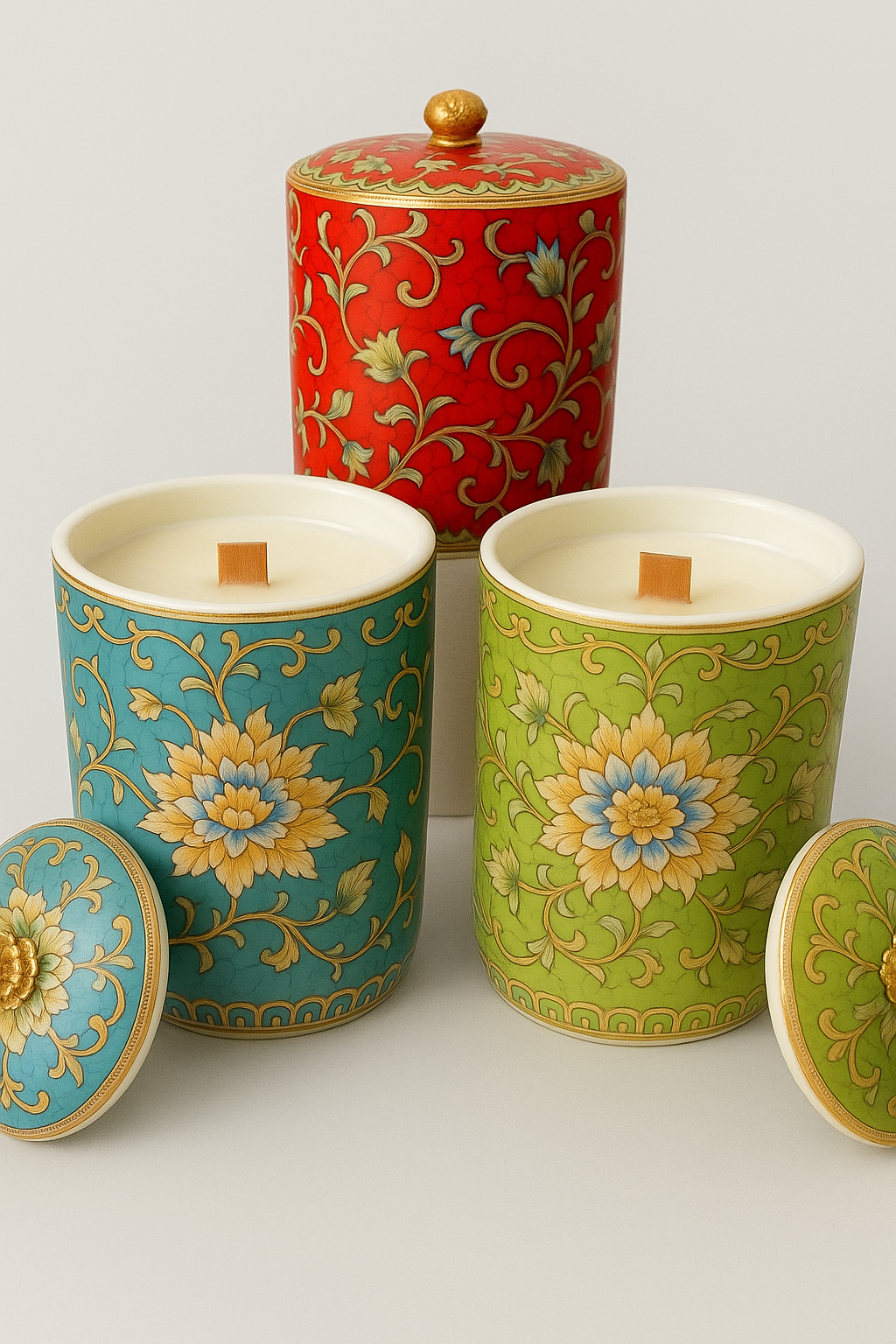 Ceramic Candle (Green) - Affinati
