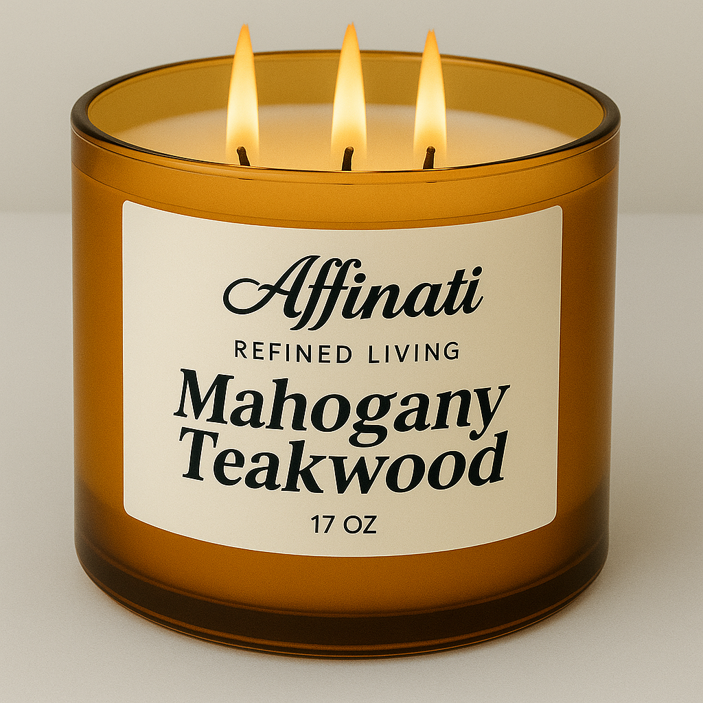 3-Wick Mahogany Teakwood Candle