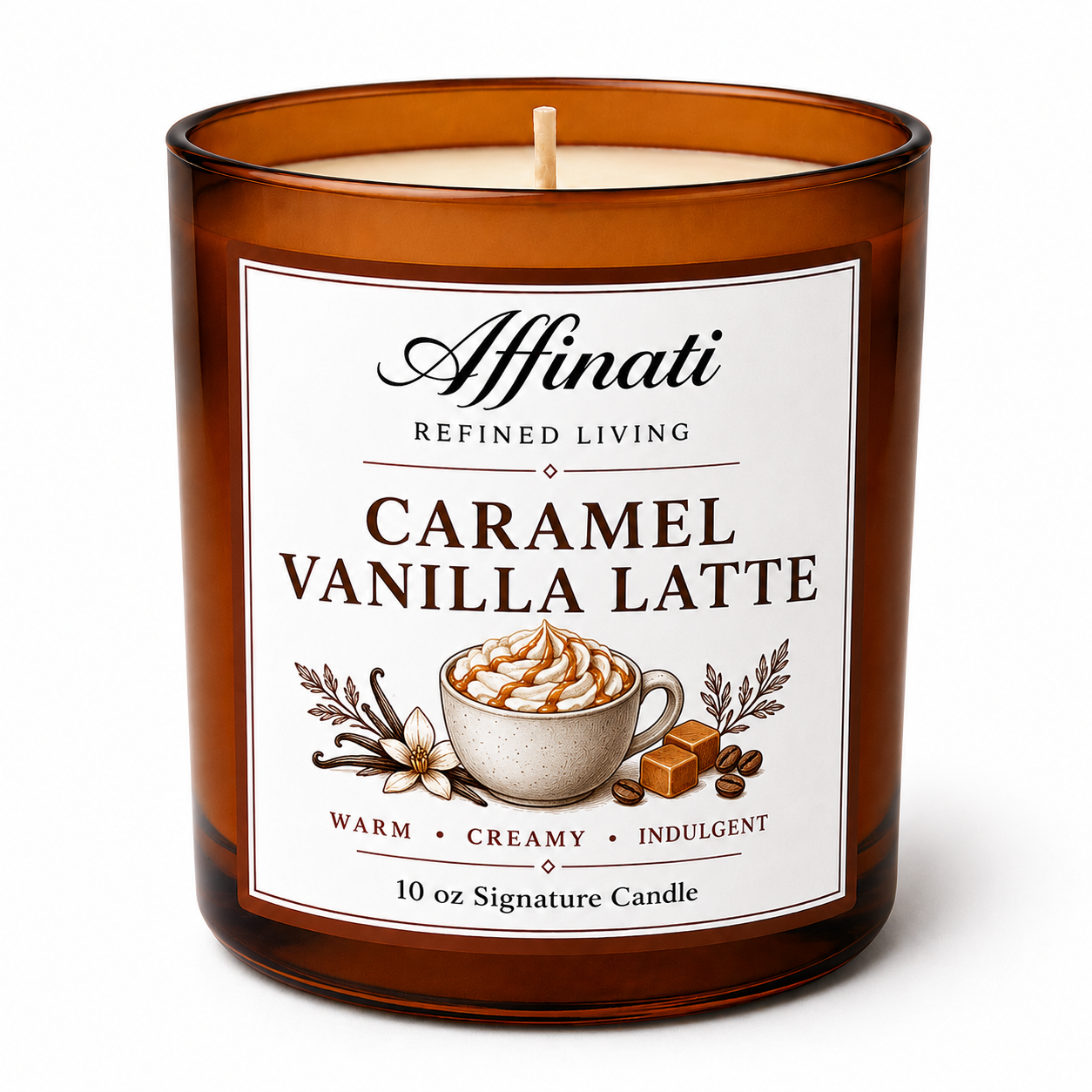 Bougie signature latte caramel vanille