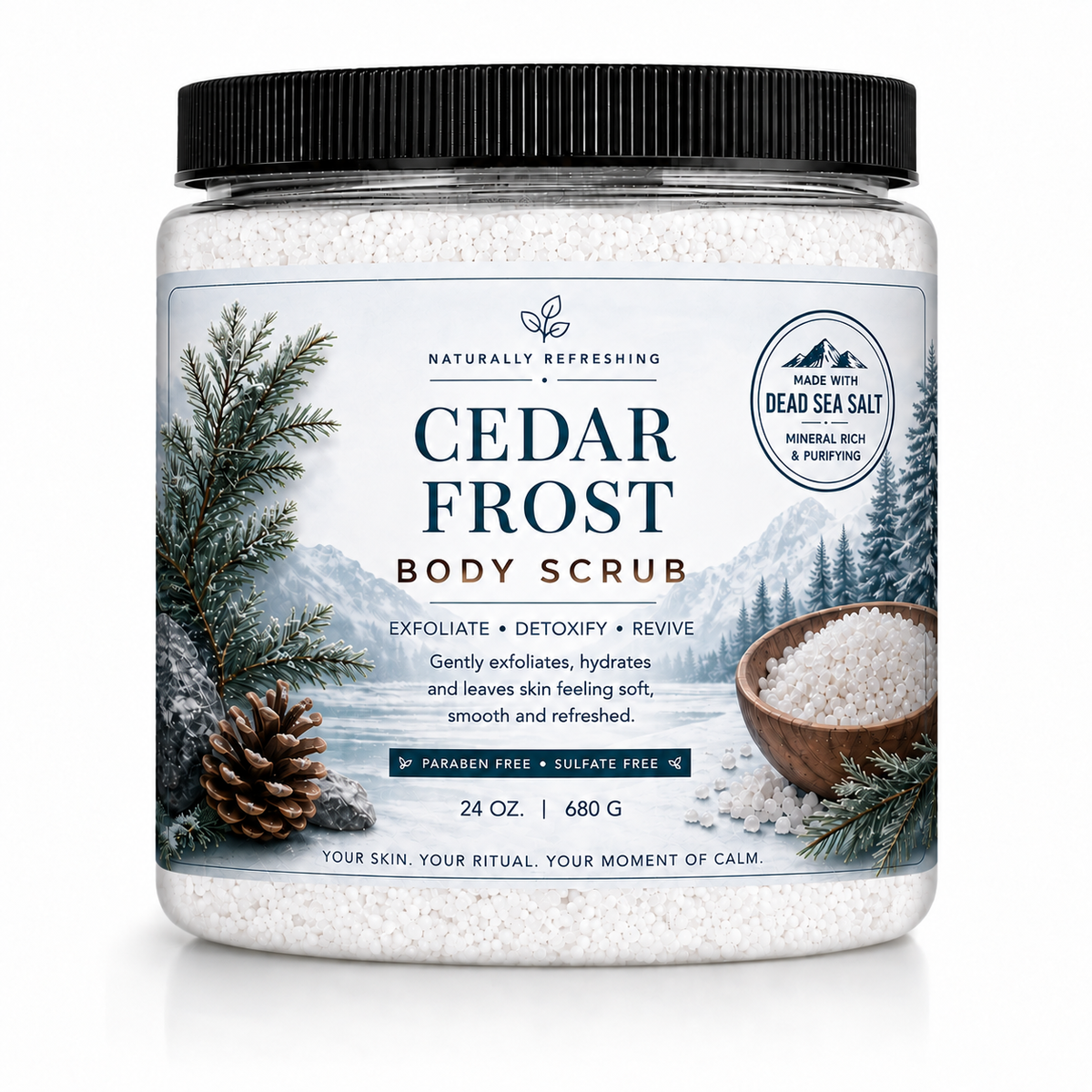 Peeling do ciała Cedar Frost | Sól z Morza Martwego