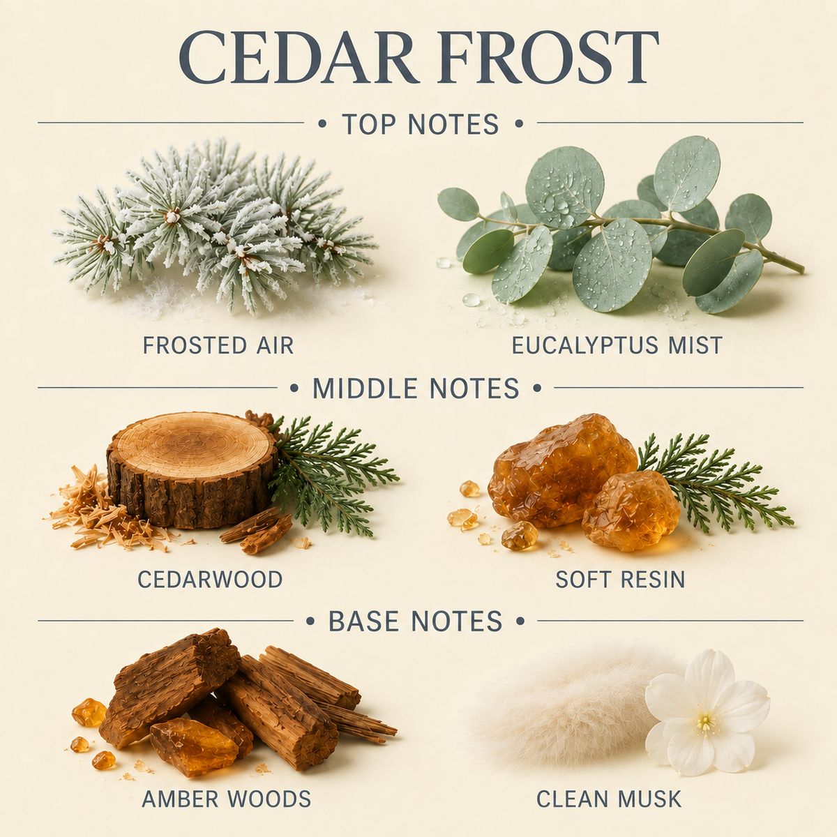 Diffusore a bastoncini Cedar Frost