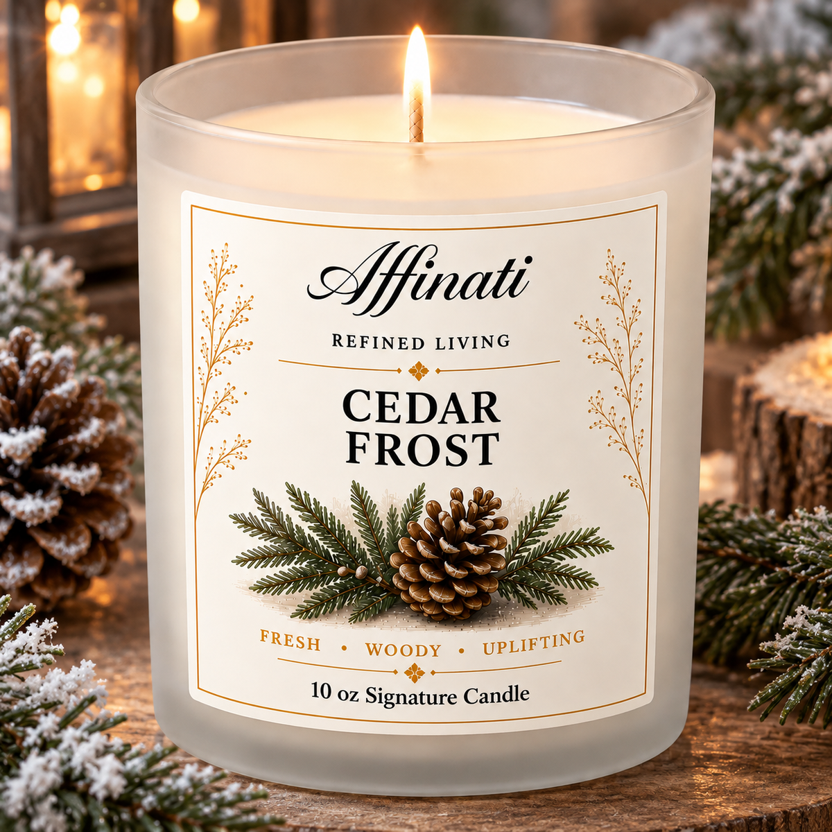 Cedar Frost Signature-ljus