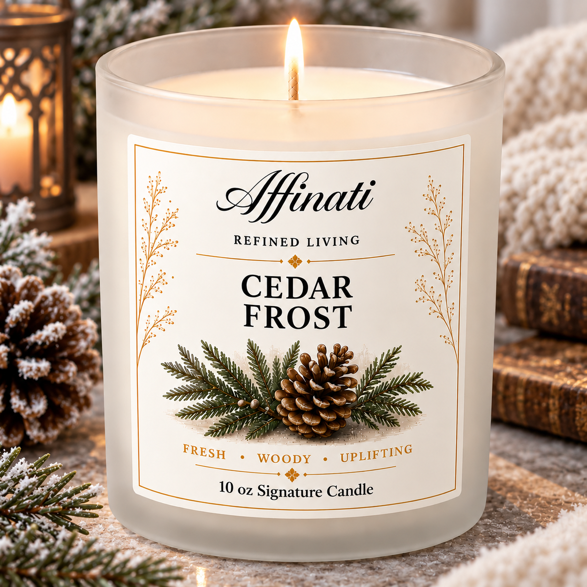 Cedar Frost Signature-ljus