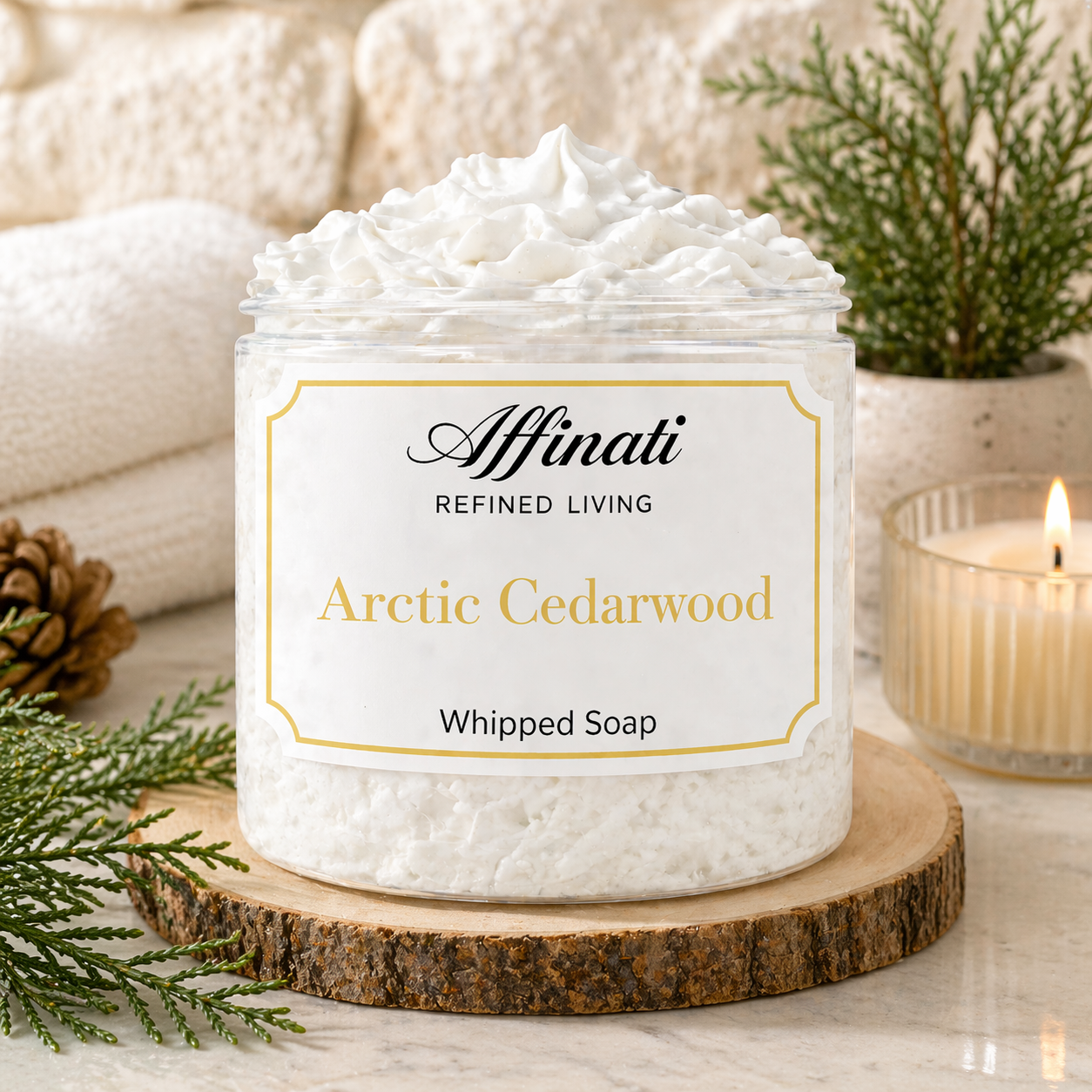 Arctic Cedarwood Whipped Soap - 20 oz - Affinati