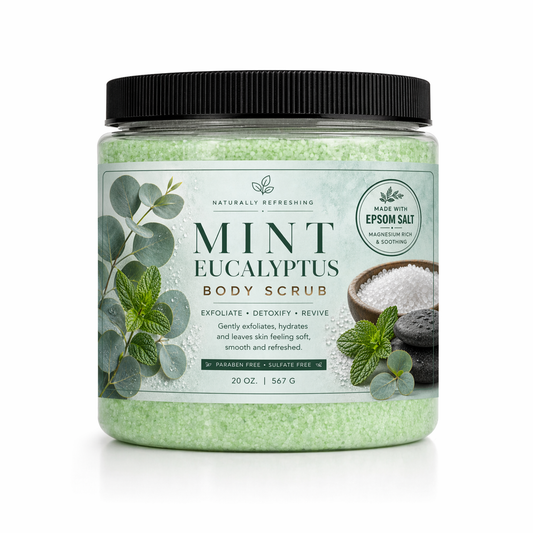 Mint Eucalyptus Kropsskrub 20 oz | Epsomsalt