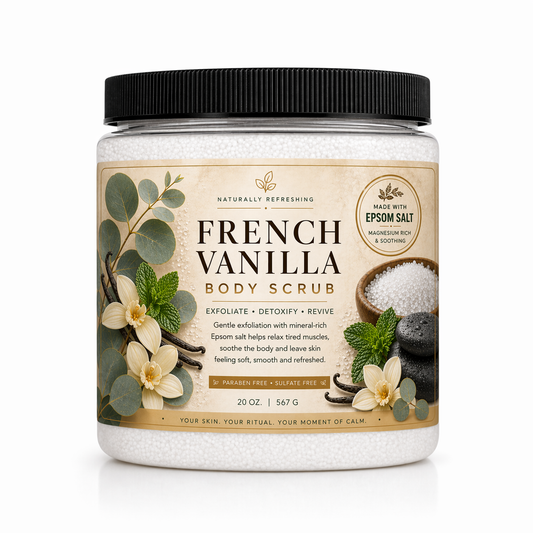 프렌치 바닐라 바디 스크럽 20 oz | 엡솜 소금