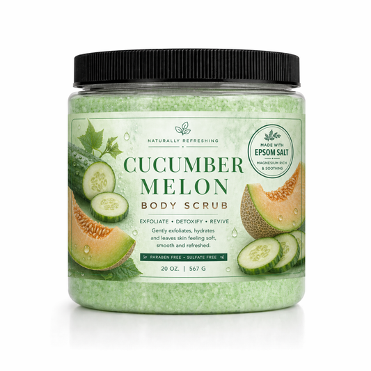 오이 멜론 바디 스크럽 20oz | 엡솜 소금