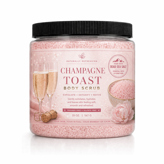 Champagner-Toast Körperpeeling 20 oz | Totes-Meer-Salz