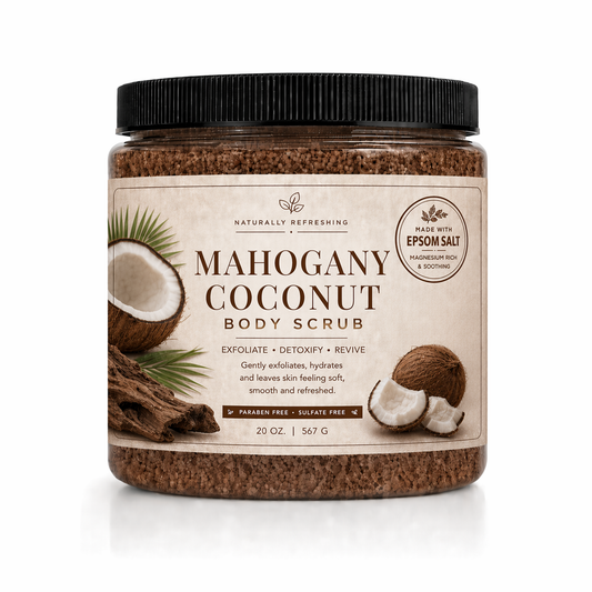 마호가니 코코넛 바디 스크럽 20 oz | 엡솜 솔트