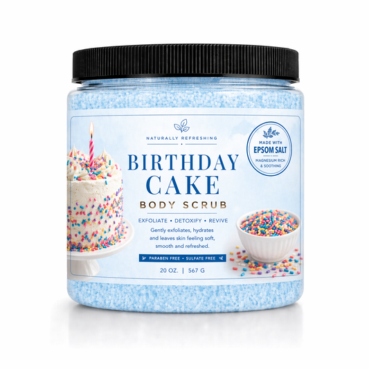 생일 케이크 바디 스크럽 20 oz | 엡솜 소금