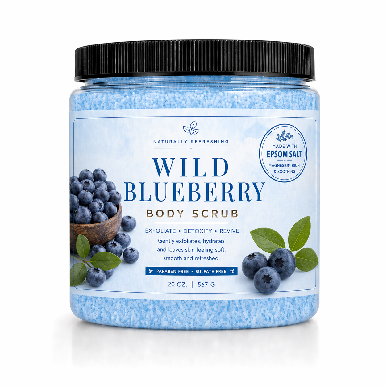와일드 블루베리 바디 스크럽 20 oz | 엡솜 솔트