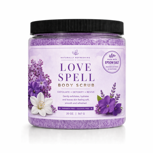 라벤더 바닐라 바디 스크럽 20 oz | 엡솜 솔트