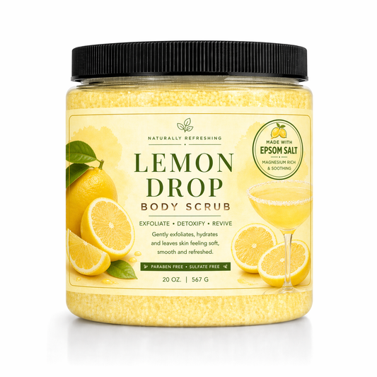 Lemon Drop Kropsskrub 20 oz | Epsomsalt