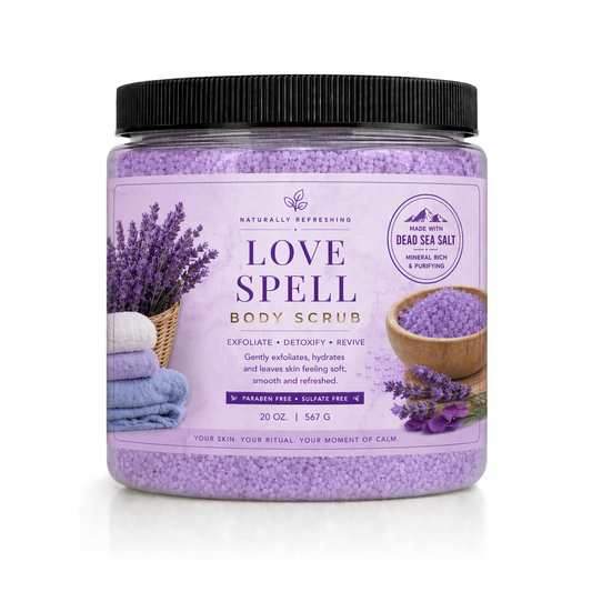 Love Spell Body Scrub 20 oz | Dead Sea Salt