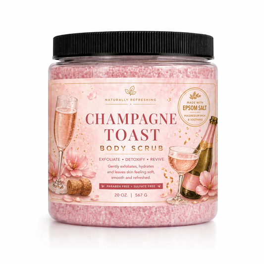 Champagne Toast Kropsskrub 20 oz | Epsomsalt